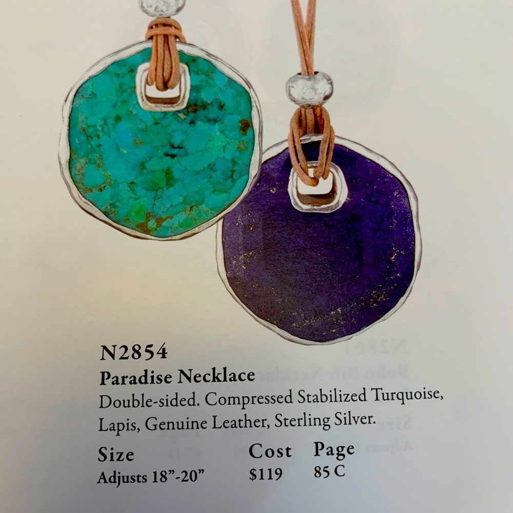 Silpada Paradise reversible necklace retired